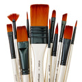 Studio Brush Set - Gold Nylon - Storage Case - 12 Piece