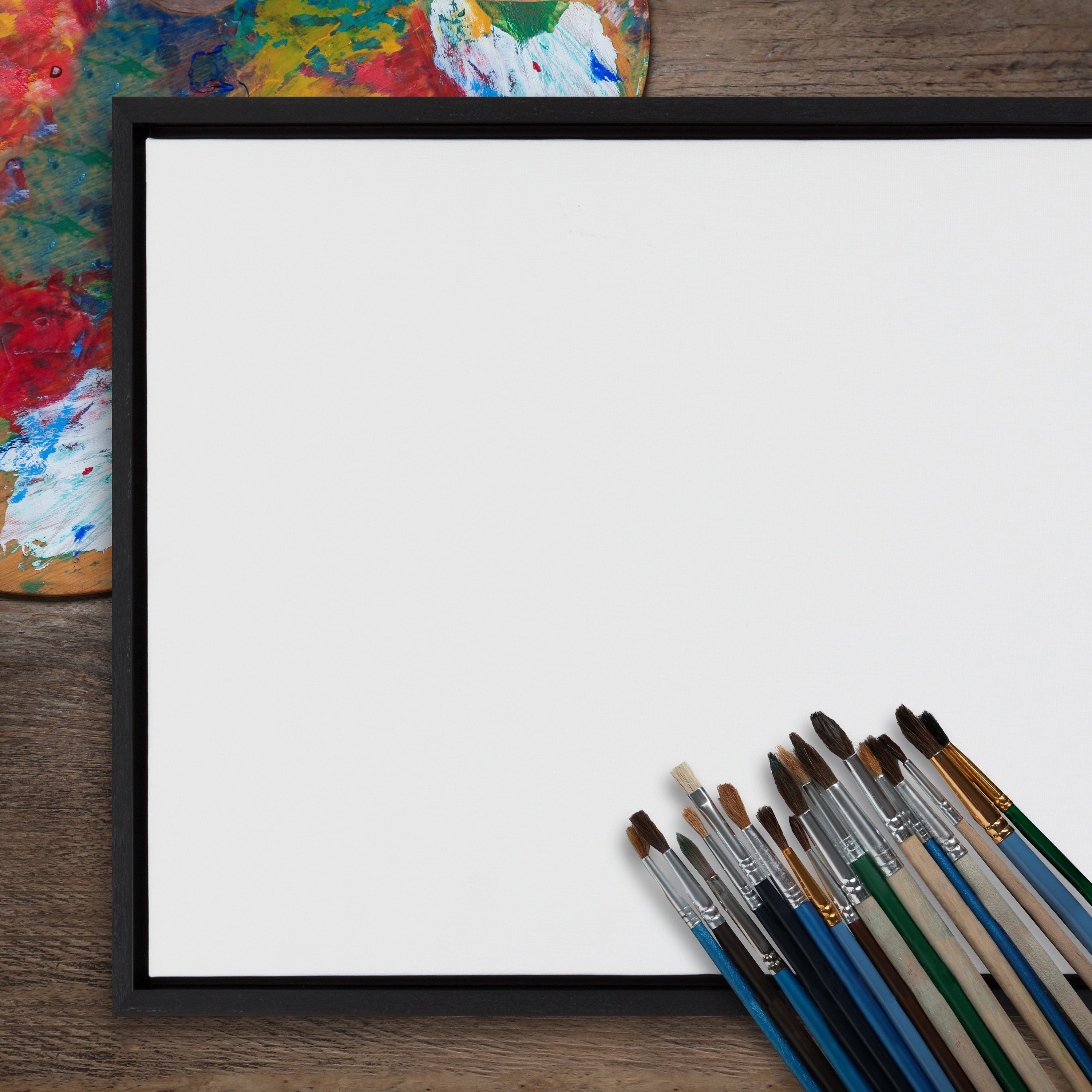 Sylvie Blank Framed Canvas 18x40