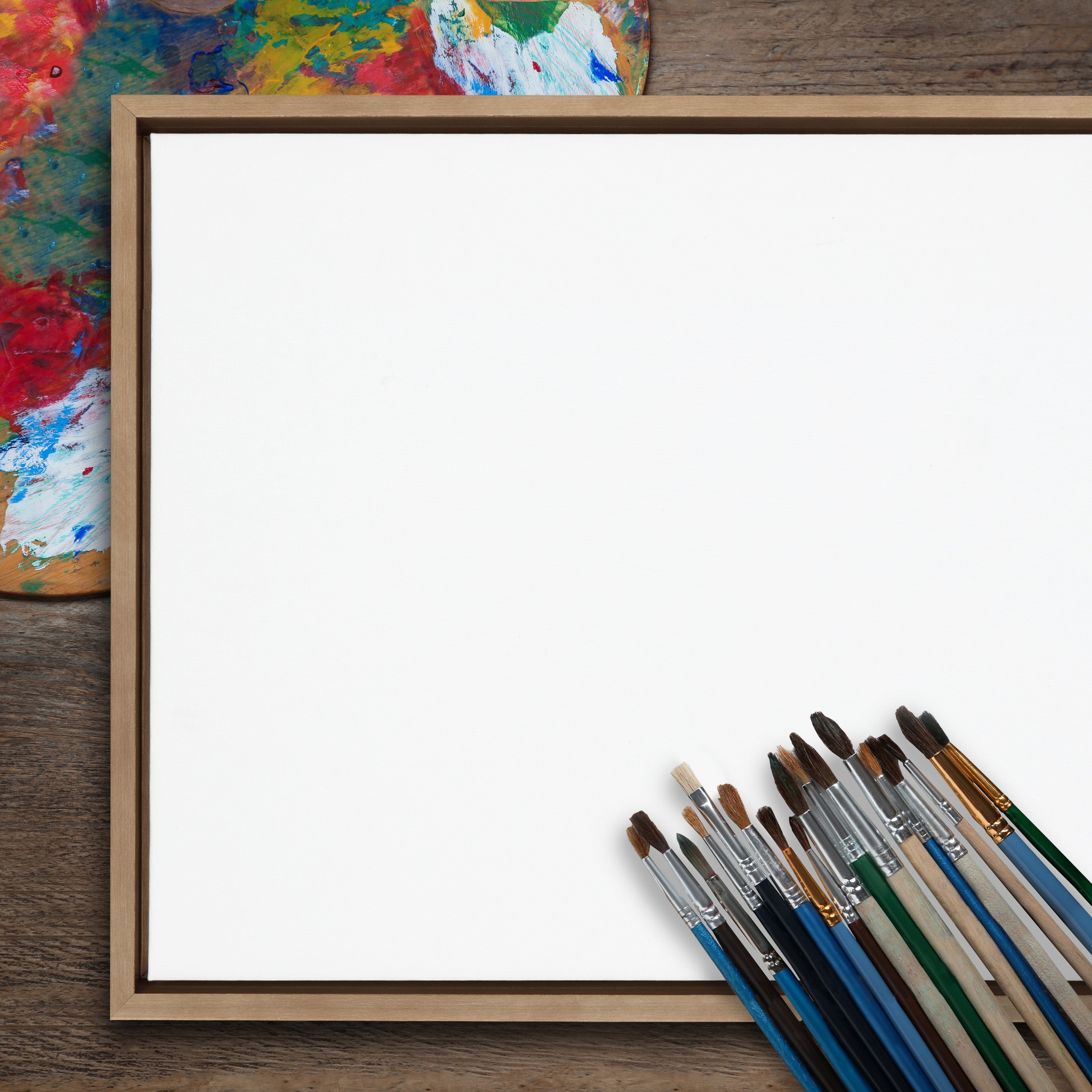Sylvie Blank Framed Canvas 18x40