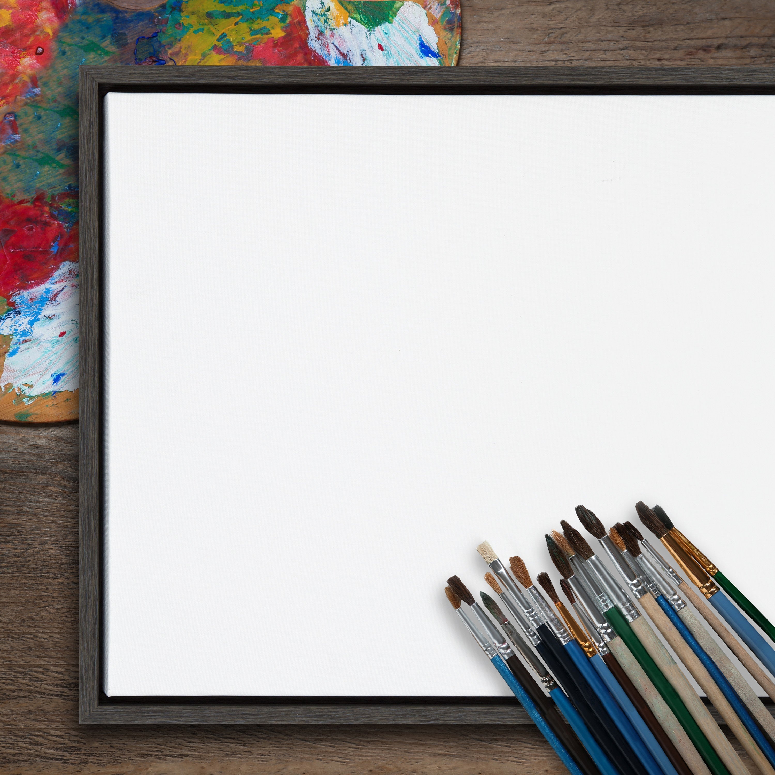 Sylvie Blank Framed Canvas 18x40