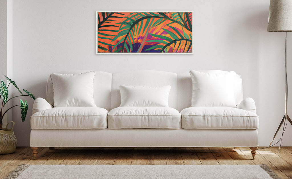 Sylvie Blank Framed Canvas 18x40